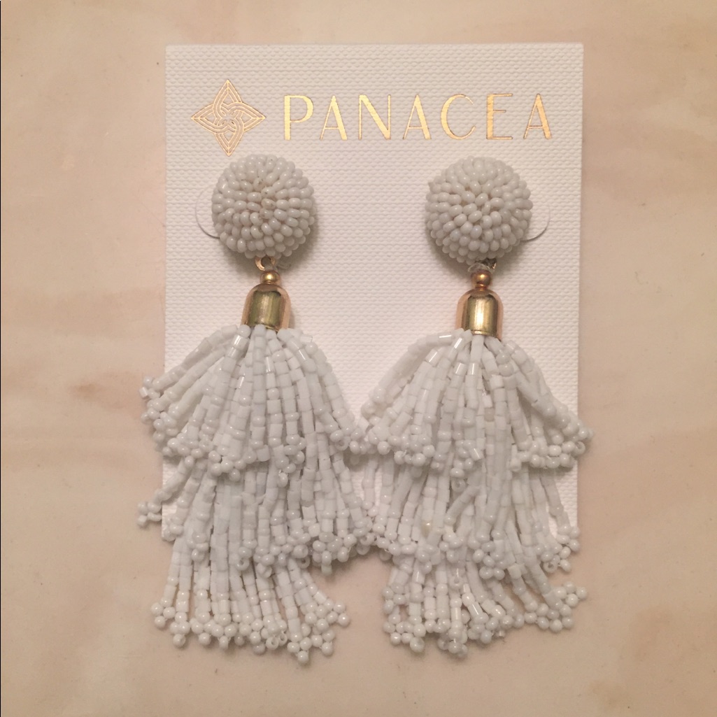 Panacea Beaded Tassel Earrings Rachel Zoe Bos 20$